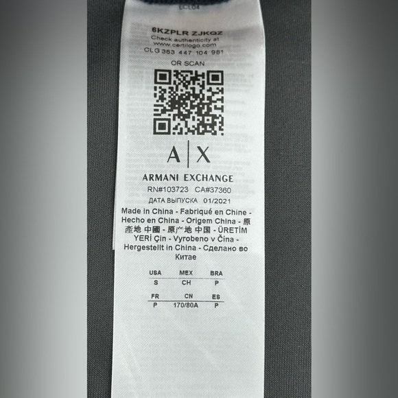 armani exchange trouser navy white pants
Style:6KZPLR ZJKQZ
COLOUR: 1583 - Picture 6 of 7